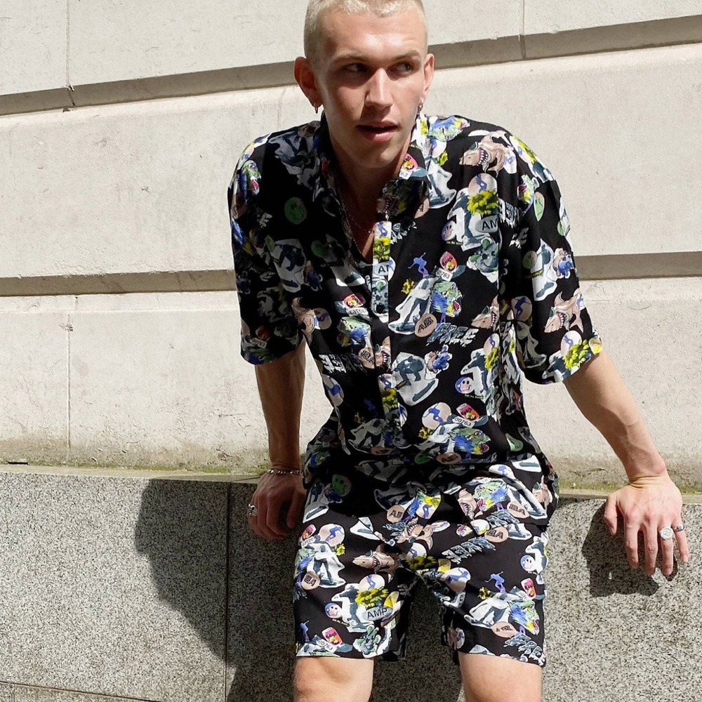 Two piece cartoon print set